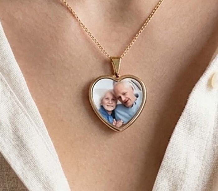 Medalla corazón personalizada