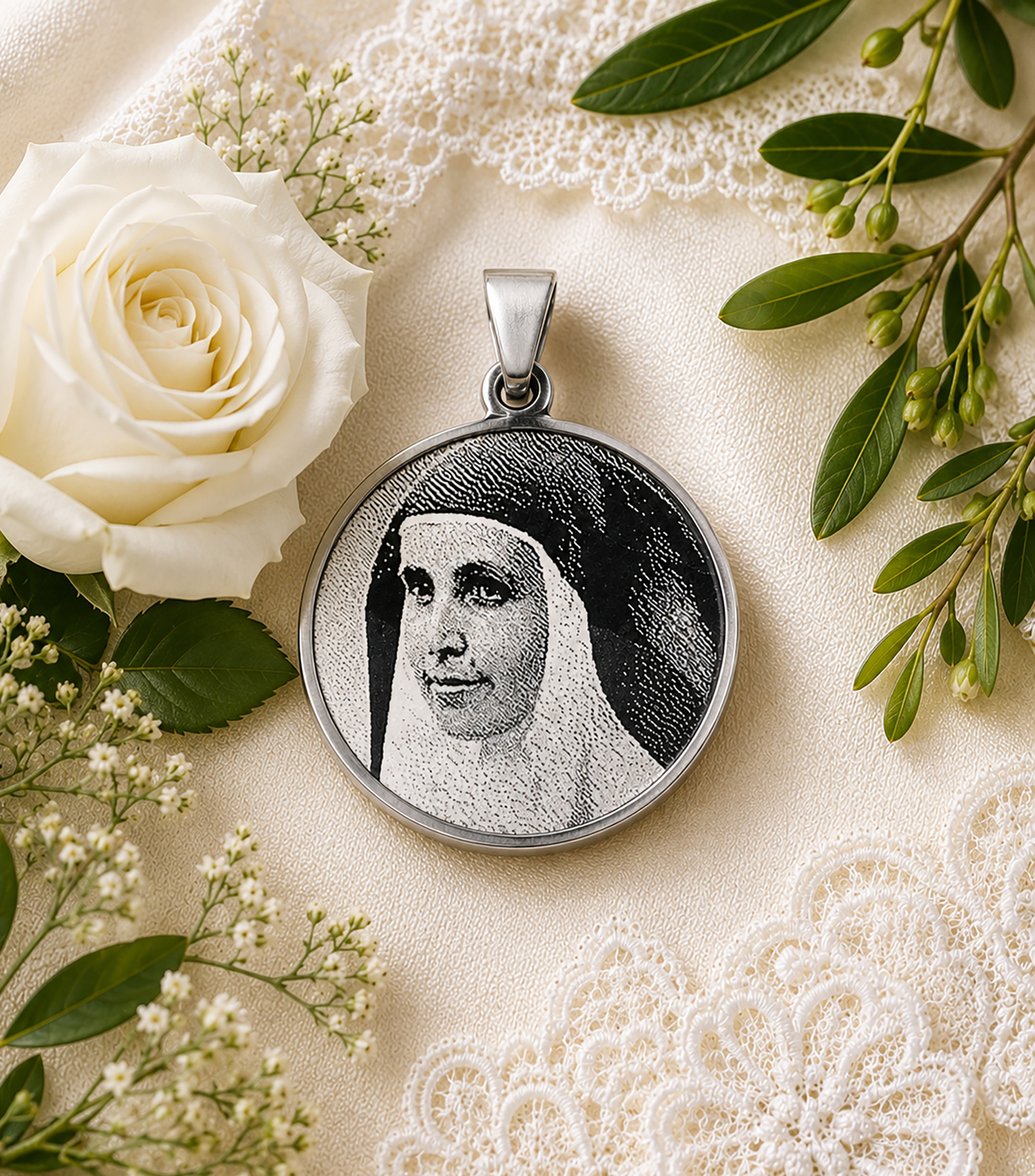 Medalla personalizada Santa Ángela